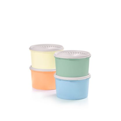 Tupper Ware Vintage Small Decorator Canisters (Dreamy Pastels)